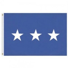 3 Star Air Force Officer Flag