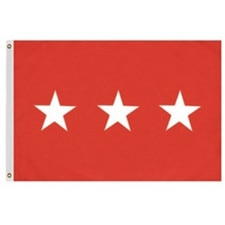 3 Star Army General Officer Flag