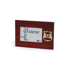 Mahogany Police Photo Frame