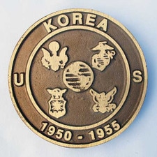 Korean War Light Bronze Grave Marker