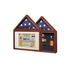 flag display case with awards