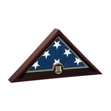 Mahogany Police Medallion Flag Case
