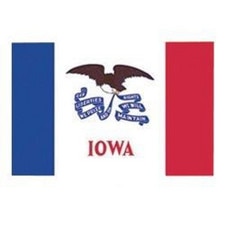3' X 5' Nylon Iowa Flag Banner