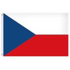 Czech Republic flag with stripes