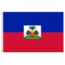 Haitian flag red and blue fields