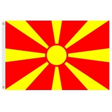 Macedonia flag red yellow sunburst