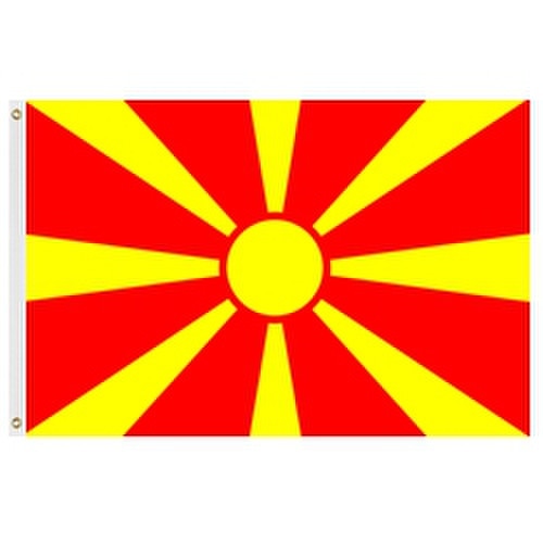 Macedonia flag red yellow sunburst