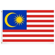 Malaysia flag with red and blue des