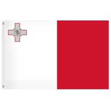 Malta flag with white and red color