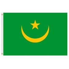 Mauritania flag green yellow design