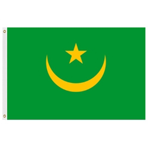 Mauritania flag green yellow design