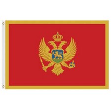 Montenegro national flag with eagle