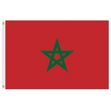 Moroccan flag red background green