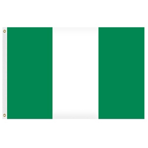 Nigeria flag green white green colo