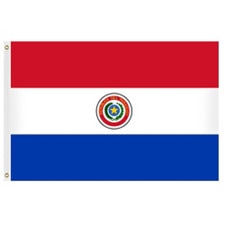 Paraguayan flag red white blue