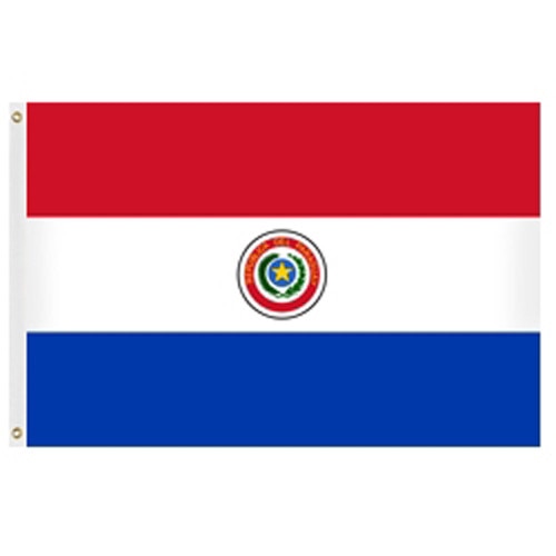 Paraguayan flag red white blue