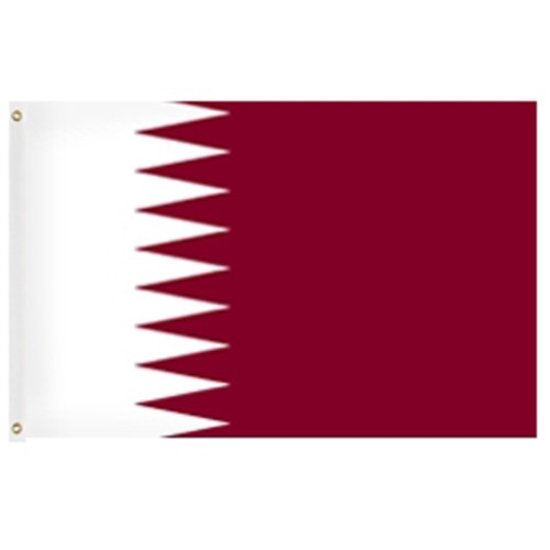 Qatar national flag with crest