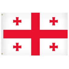 flag of georgia with crosses