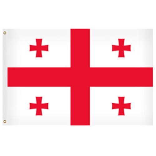 flag of georgia with crosses