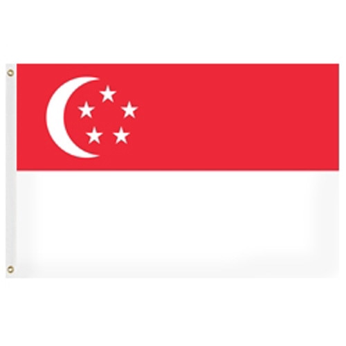 Singapore flag red white background