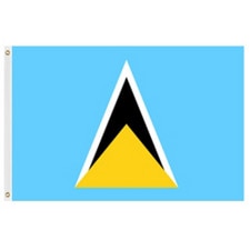 Saint Lucia flag design with colors