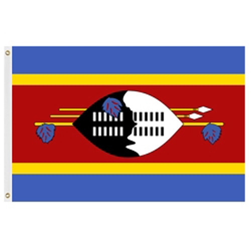 flag of eswatini with symbols