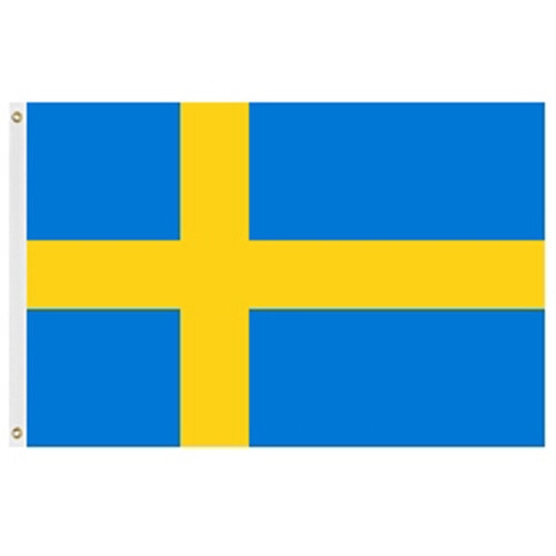 Sweden national flag blue yellow