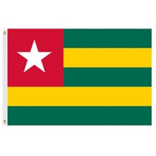 Togo national flag with star design