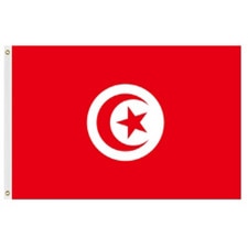 flag of Tunisia with star and cresc