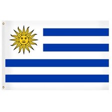 Uruguay national flag with sun embl