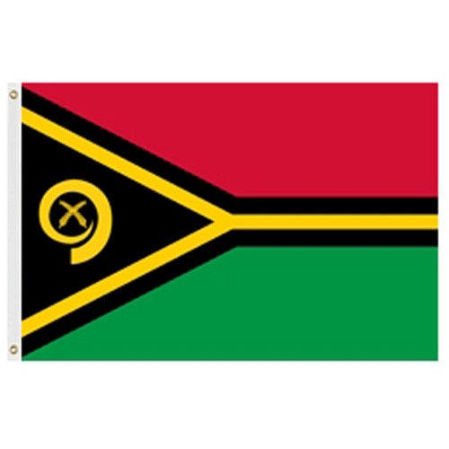 Vanuatu flag with red black green