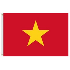 Vietnamese flag red background yell