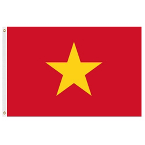 Vietnamese flag red background yell