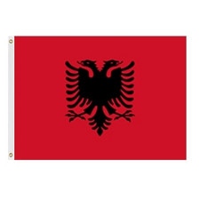 Albanian flag red with eagle