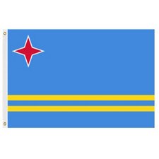 Aruba national flag design with sta