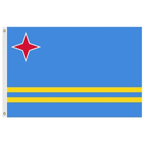 Aruba national flag design with sta