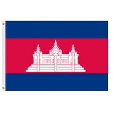 Cambodian flag with temple design