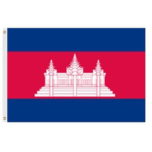 Cambodian flag with temple design