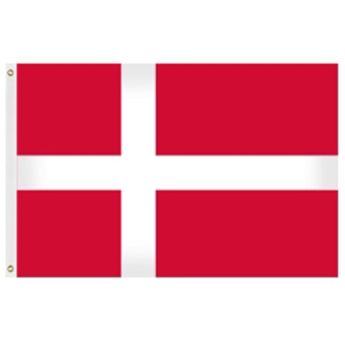 Denmark flag with white cross