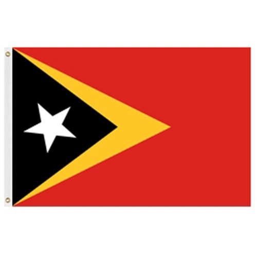 Timor Leste flag with star and tria
