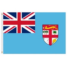 Fiji national flag with coat of arm