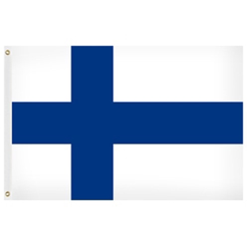 Finland flag with blue cross