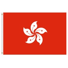 Hong Kong flag with white flowers