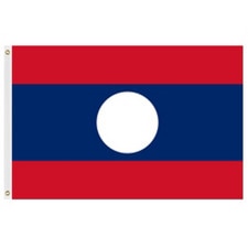 flag of Laos red and blue