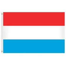 Luxembourg flag with red white blue