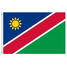 Namibia flag with sun and colors