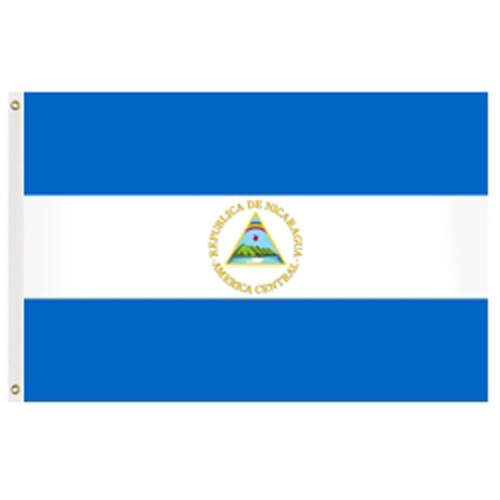 Nicaragua flag blue white striped