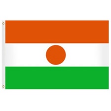Niger flag with orange white green