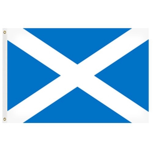 scottish flag with white cross