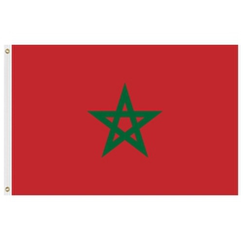 Moroccan flag red background green